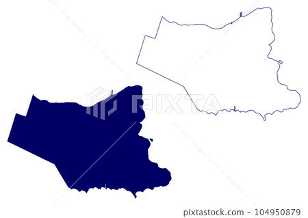 Regional Municipality of Niagara (Canada, Ontario Province, North America) map vector illustration, scribble sketch Northumberland Niagara map 104950879