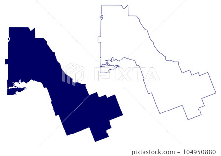 Nipissing District (Canada, Ontario Province, North America) map vector illustration, scribble sketch Nipissing map Nipissing District (Canada, Ontario Province, North America) map vector illustration, scribble sketch Nipissing map 104950880