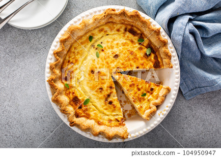 Quiche lorraine for breakfast Quiche lorraine for breakfast 104950947