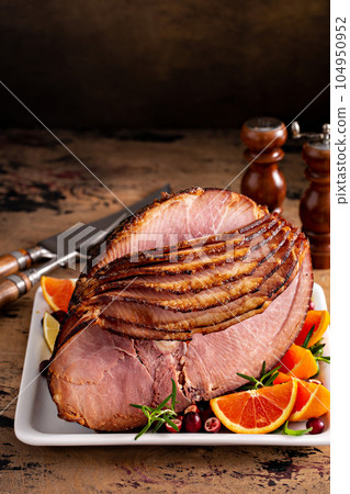 Christmas ham brown sugar glazed Christmas ham brown sugar glazed 104950952