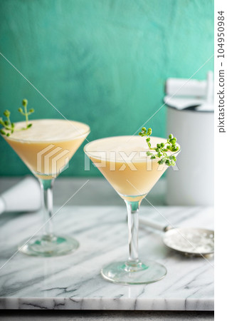 Pineapple egg white fizz Pineapple egg white fizz 104950984