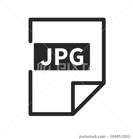A simple JPEG file icon. JPEG data. vector. A simple JPEG file icon. JPEG data. vector. 104951003