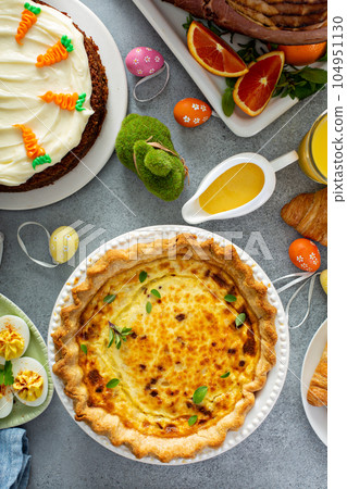Quiche lorraine for Easter brunch 104951130