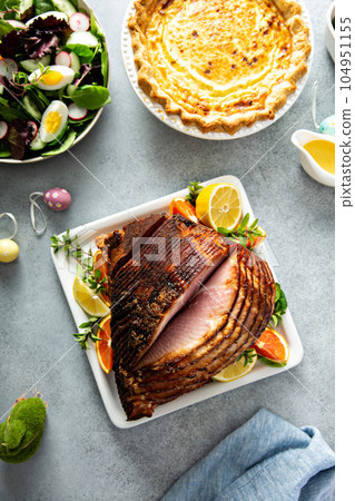 Easter ham for brunch 104951155