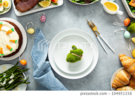 Big Easter brunch with ham 104951158
