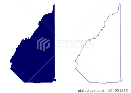 Saguenay Lac Saint Jean Administrative region (Canada, Quebec Province, North America) map vector illustration, scribble sketch Saguenay Lac Saint Jean or Sagamie map 104951215