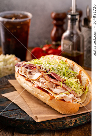 Turkey BLT sandwich 104951720