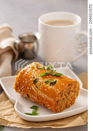 Pork sung roll with shredded pork floss filling 104951970
