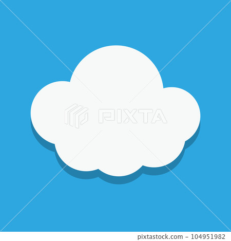 藍天白雲飄浮。向量。 104951982