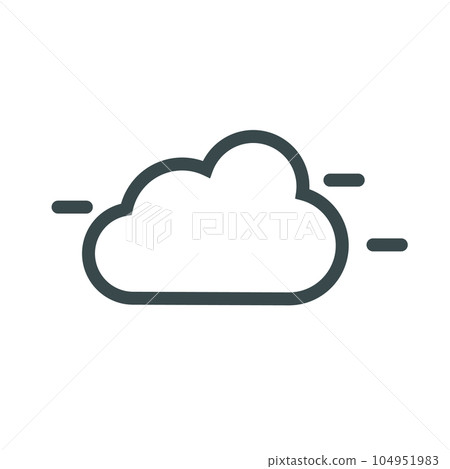 雲圖標。空氣。氣體。向量。 104951983
