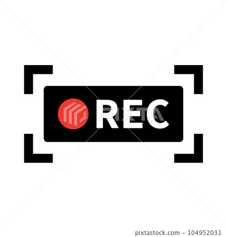 REC icon and frame. video recording. vector. REC icon and frame. video recording. vector. 104952031