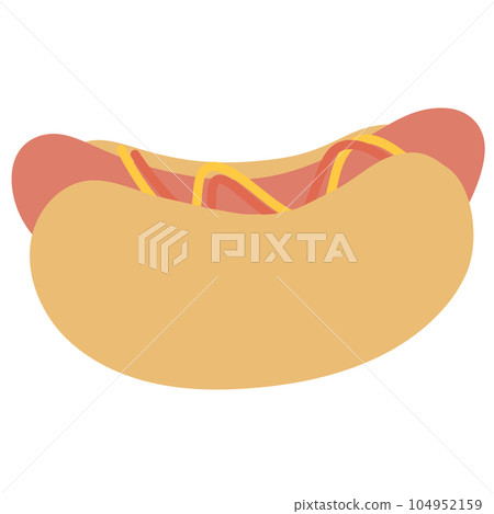 hot dog Fast food cute cartoon hot dog Fast food cute cartoon 104952159