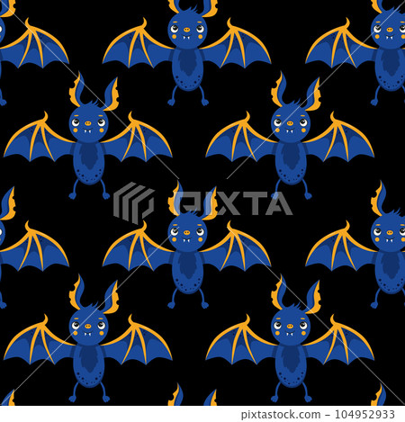 Pattern with a cute bat 104952933