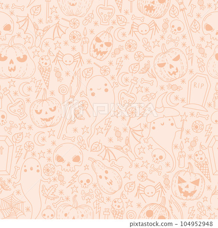 Pattern for Halloween on a light background 104952948