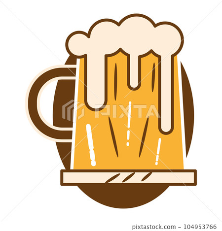Isolated colored beer mug with foam icon Vector 104953766