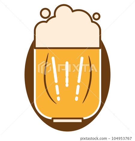 Isolated colored beer glass with foam icon Vector 104953767