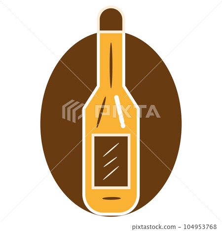 Isolated colored beer bottle icon Vector 104953768