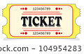 Ticket. Vector illustration. Conceptual illustration. Isolated on white background 104954283