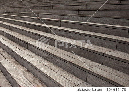 Forecourt of wooden bleachers in Paris France Forecourt of wooden bleachers in Paris France 104954478