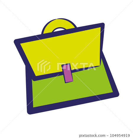 Isolated colored business suitcase sketch icon Vector 104954919