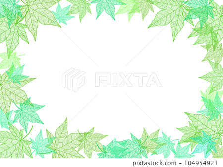 Summer autumn leaves frame, background 104954921