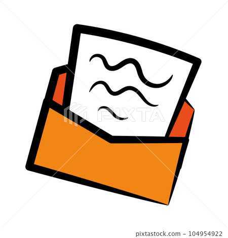 Isolated colored sketch of a message letter Vector 104954922