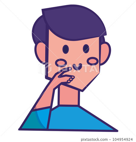 Isolated colored low poly boy character Vector 104954924