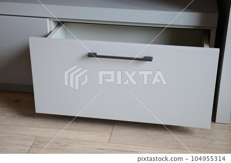 top view of a opened empty drawer top view of a opened empty drawer 104955314