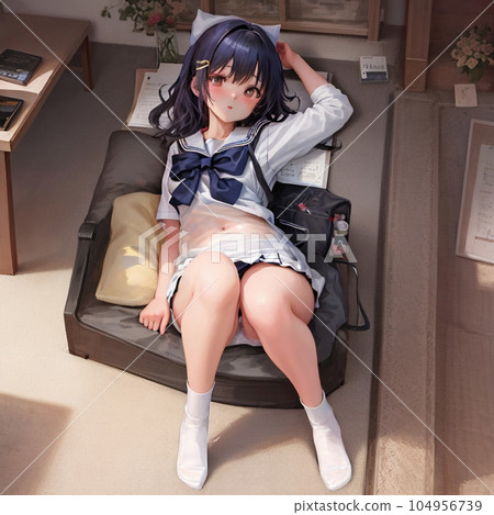 美少女女孩全身方形75 104956739