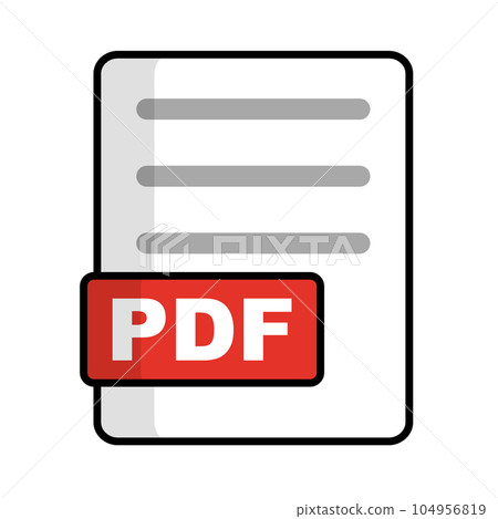 PDF extension file icon PDF extension file icon 104956819