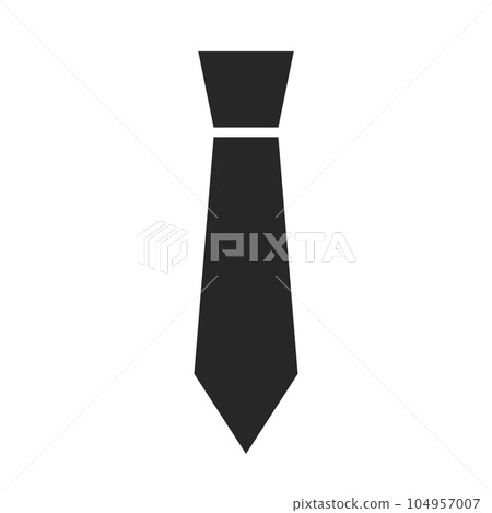 Simple necktie silhouette icon. vector. Simple necktie silhouette icon. vector. 104957007