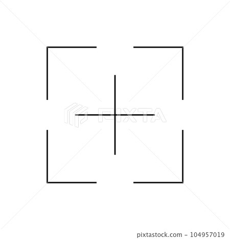 Simple scan frame icon. data read. vector. Simple scan frame icon. data read. vector. 104957019