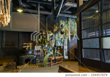 Tanabata decorations at the edge of the hearth 104957879