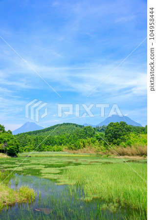 初夏的神樂目湖,大分縣別府市 初夏的神樂目湖,大分縣別府市 104958444