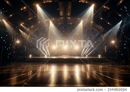Gorgeous stage with spotlights: AI-generated images 104960084
