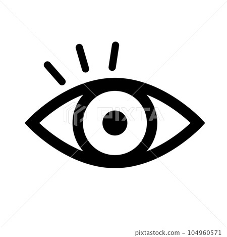 eye open icon. surprise. vector. - Stock Illustration [104960571
