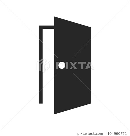 打開門的剪影 104960751