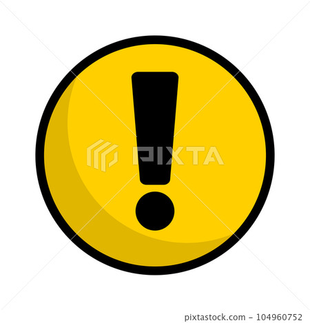 圓形感嘆號圖標。強調。向量。 圓形感嘆號圖標。強調。向量。 104960752