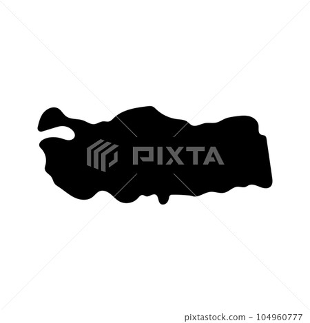 Türkiye map silhouette icon. vector. 104960777