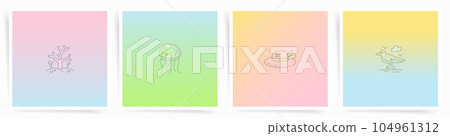 Gradient Summer Background. Aesthetic Poster or Banner Template for Business, Decorative Patterns, Social Media Posts, or other design layouts. Travel, Relax and Sea Vacation mood. Bright Colors Set Gradient Summer Background. Aesthetic Poster or Banner Template for Business, Decorative Patterns, Social Media Posts, or other design layouts. Travel, Relax and Sea Vacation mood. Bright Colors Set 104961312