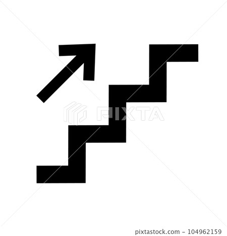 Stairs up icon 104962159