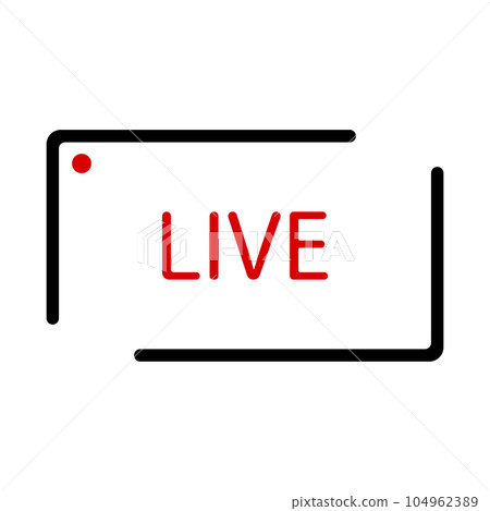 live video icon illustration design 104962389