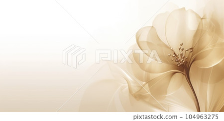 Beautiful abstract beige transparent floral design background. Generative AI AIG32 Beautiful abstract beige transparent floral design background. Generative AI AIG32 104963275