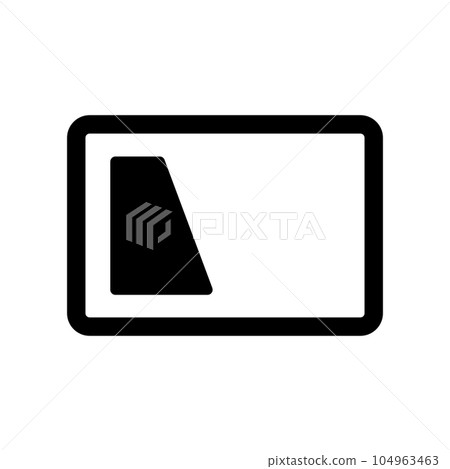 簡單的 IC 卡剪影圖標。電子支付。向量。 104963463