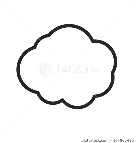 Cute fluffy cloud icon. vector. 104963480