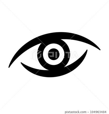 盯著可怕的眼睛圖標。向量。 盯著可怕的眼睛圖標。向量。 104963484