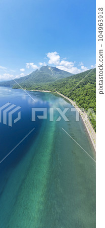 夏季支笏湖鳥瞰圖（全景） 104963918