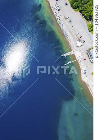 夏季支笏湖鳥瞰圖（Poropinai 支笏湖藍） 104963928