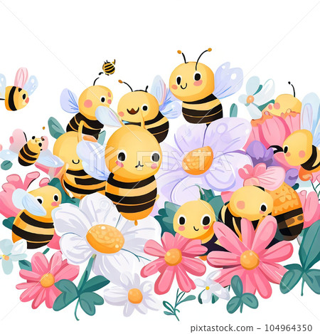 鮮花和蜜蜂 鮮花和蜜蜂 104964350