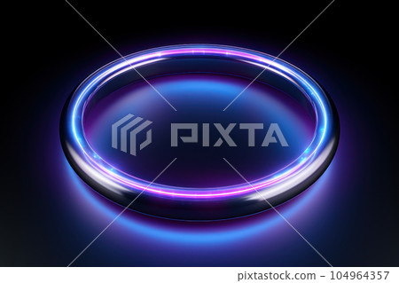 A metallic ring that shines in blue and purple A metallic ring that shines in blue and purple 104964357